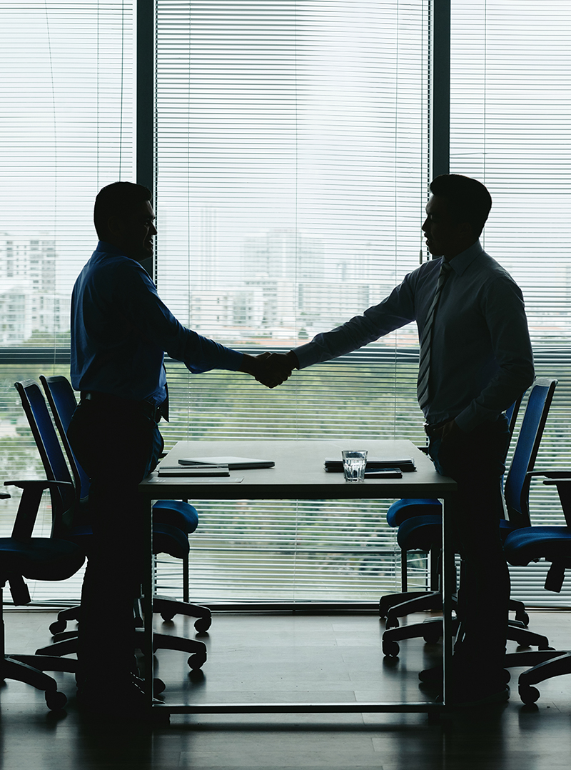 Shaking hands